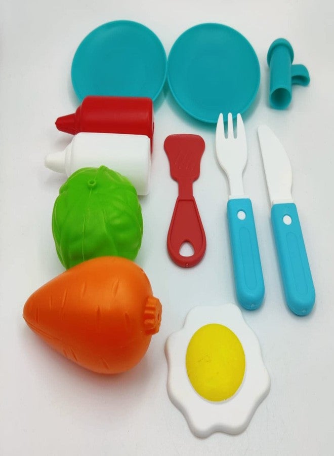 Toyshine 18 Pcs Kitchen Toy Set, Pretend Play Cooking Set for Kids (D-Lite) - Image 3
